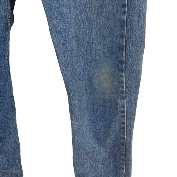 Levi's 505 Size W33 L30 Men's Straight Leg Jeans Blue Denim Mid Rise Pockets - Picture 5 of 7